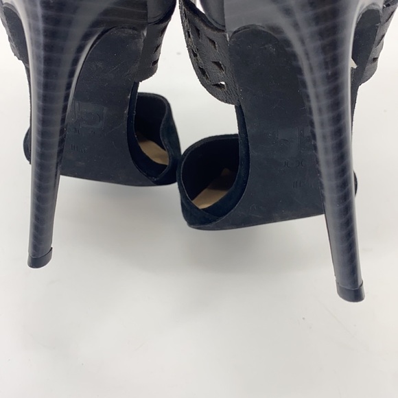 Joe's Jeans Women's Black Closed-Toe Stiletto Heels Laser Cut Straps size 10 - Picture 5 of 10
